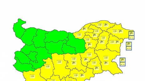 Обявен е жълт код за сняг и поледици за Варна