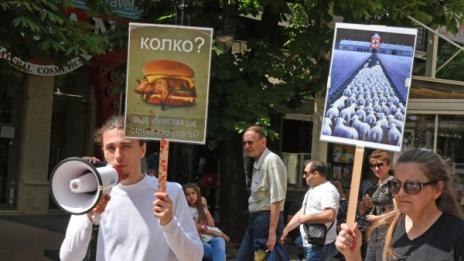 Веганите на протест: Спрете опитите с животни!