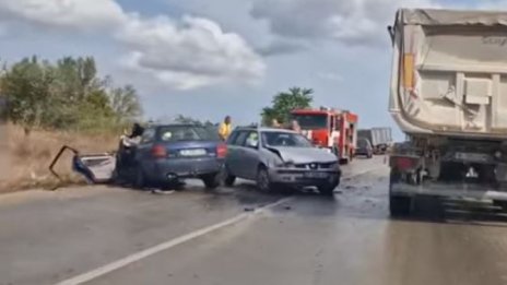 Автомеле с две коли и камион край Варна (СНИМКИ)