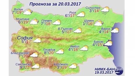 Не се очаква опасно време в понеделник