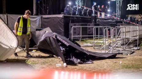 Видео стена падна върху публиката на концерт в Германия