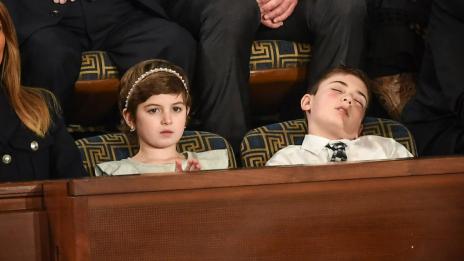 11-годишният Джошуа Тръмп заспа на речта на президента