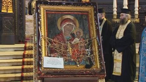 Показват чудотворната икона на Богородица Одигитрия Байталска