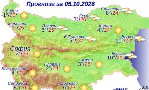 Какво време ни очаква в понеделник?