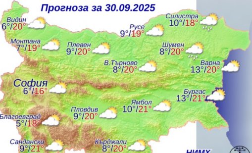 Какво време ни очаква в последния ден от септември?