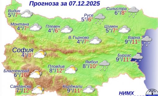 Какво време ни очаква в неделя?