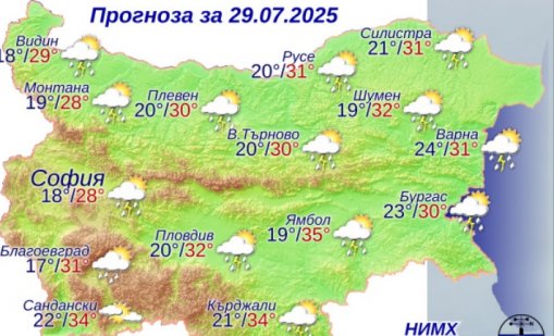 Какво време ни очаква във вторник?