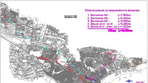 Велоалеите във Варна ще се увеличат с 16 км