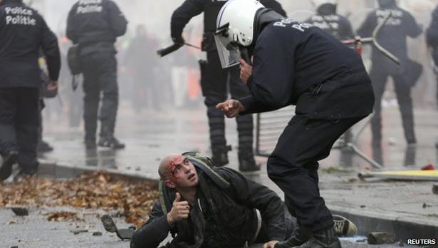 36 ранени и 30 арестувани след протестите в Белгия