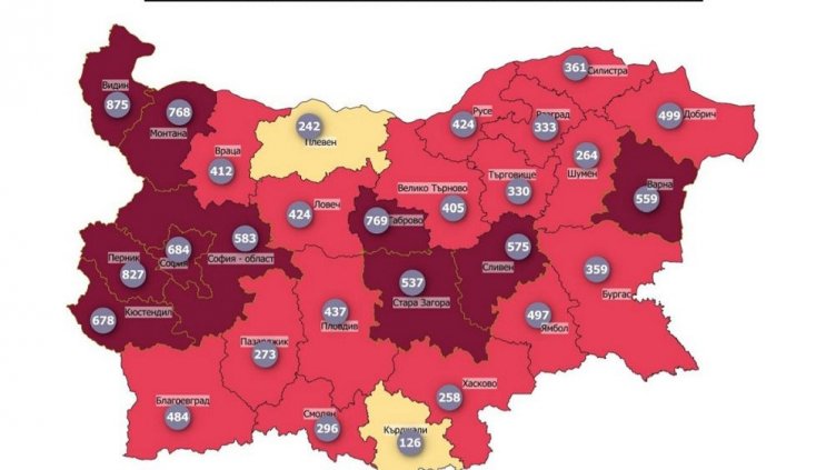 България в кърваво червено. 10 области, сред тях и Варна – котило на вируса