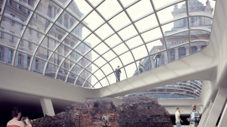 Три стъклени купола ще пазят столичното ларго