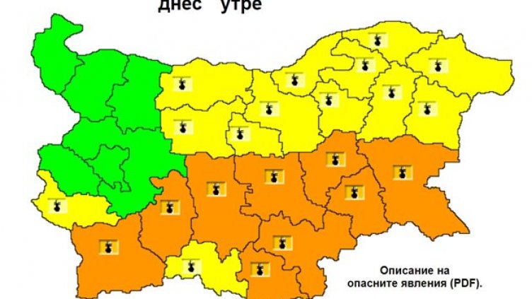 Обявиха жълт код за опасни жеги за Варна и Добрич утре