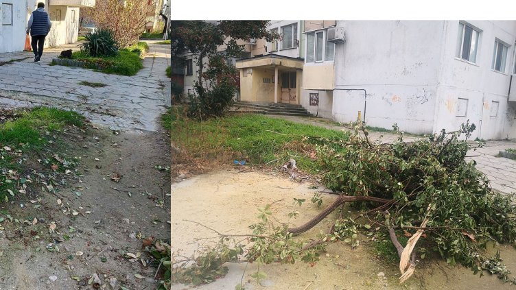 По граждански сигнал: Почистиха междублокови пространства в район „Одесос“