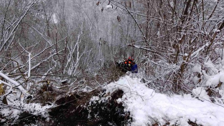Багер падна от 300  м в дере, багеристът оцеля като по чудо