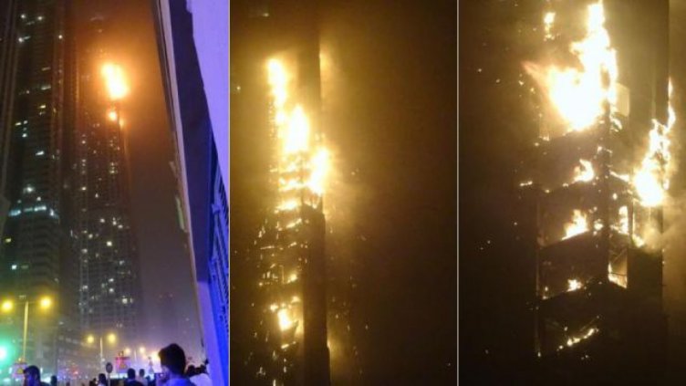 Горя небостъргачът "Факел" в Дубай