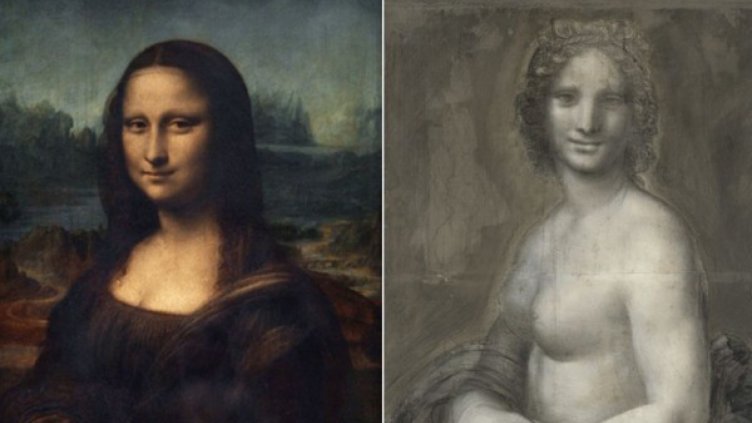 Откриха рисунка на голата Мона Лиза?