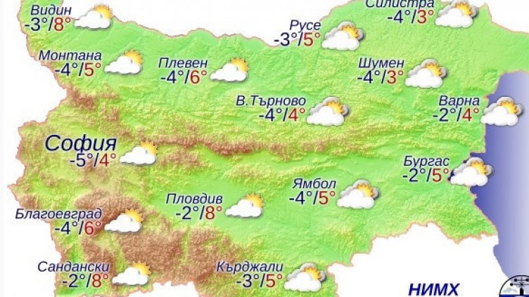 Снеговалежи на много места в България утре
