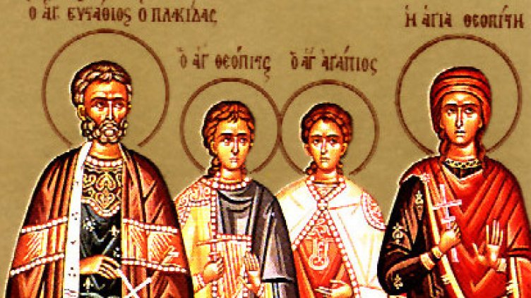 Честваме паметта на светите мъченици Евстатий-Плакида и семейството му