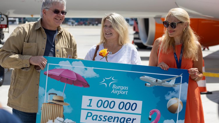 Летище Бургас посрещна по тържествен начин своя 1-милионен пътник