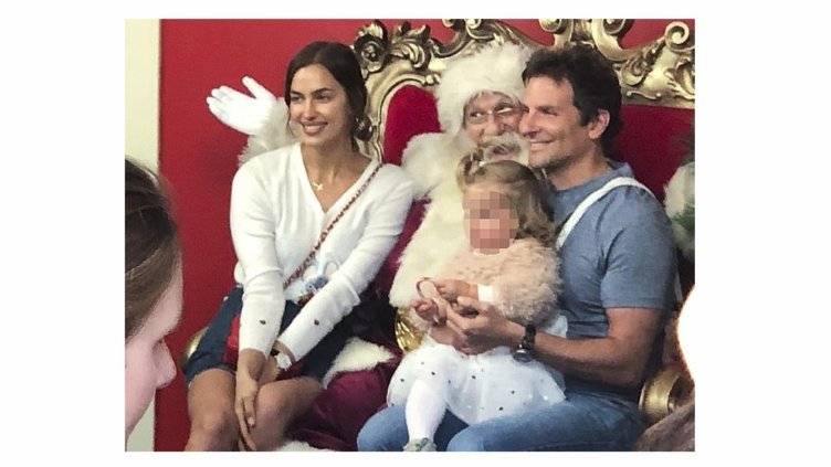 Брадли Купър и Ирина Шейк запознаха сладката си дъщеря с Дядо Коледа