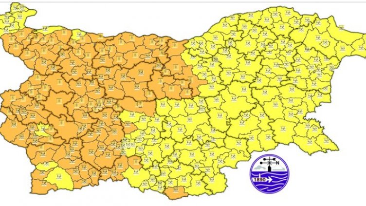 Обявиха жълт код за валежи във Варна