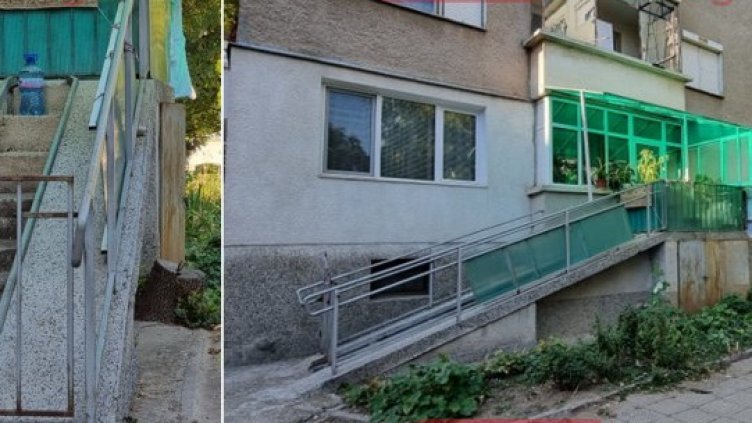 Инвалид се принуди да си направи подход към апартамента 