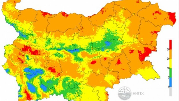 Опасност от пожари в 15 области на страната 