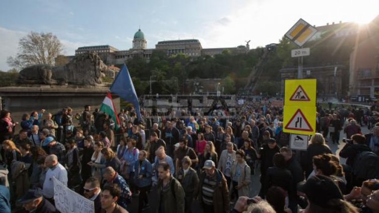 Хиляди протестираха в Будапеща срещу правителствения закон за образованието