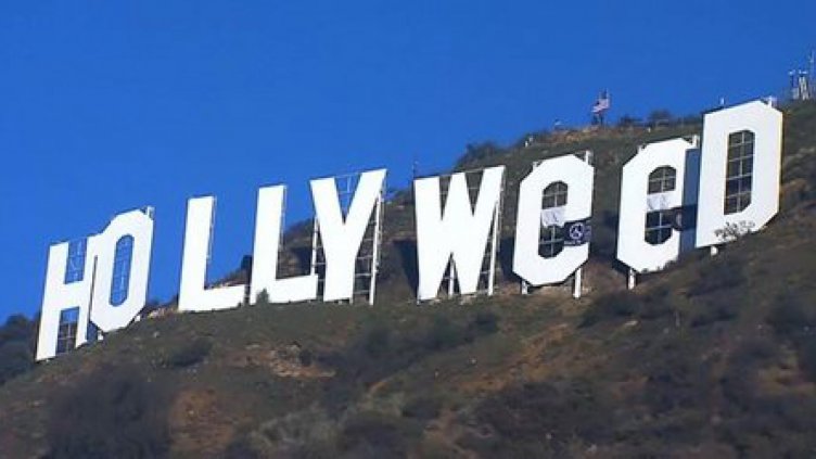 Шегаджия промени надписа над Холивуд на “Hollyweed“