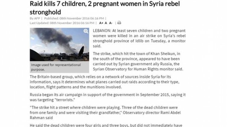 Най-малко седем деца и две бременни жени са загинали при въздушен удар в Сирия