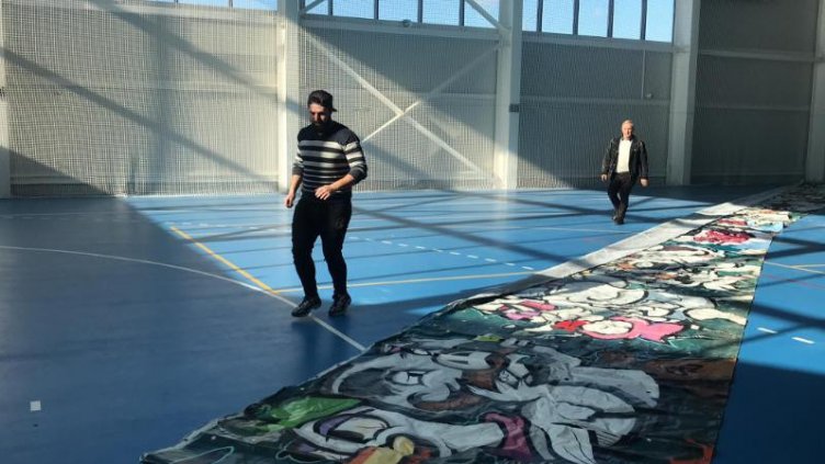 Дариха уникалното 30-метрово пано от ФънСити+ на новия спортен комплекс във „Владиславово“