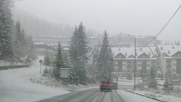 Снежната покривка в Пампорово е близо 10 сантиметра