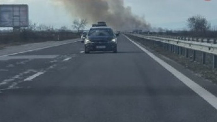 Ад на АМ "Тракия", коли горят като факли