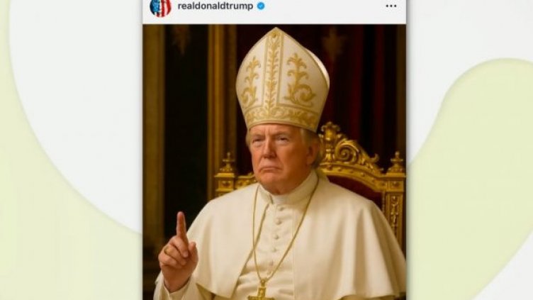 Вълна от възмущение заради снимката на Тръмп като папа