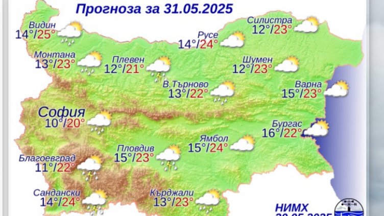 Какво време ни очаква в събота?