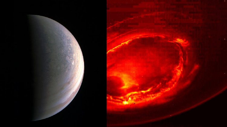 НАСА показа полюсите на Юпитер 