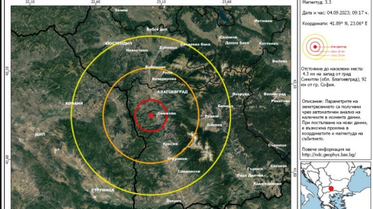 Три земетресения разтресоха България тази сутрин