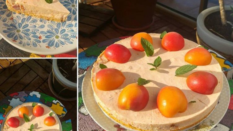Вкусна нискокалорична кайсиева торта