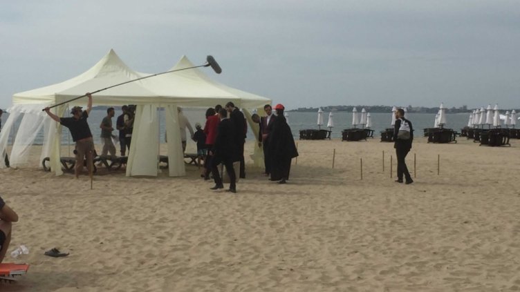 Иван и Андрей снимат нов тв сериал на северния плаж в Слънчев бряг