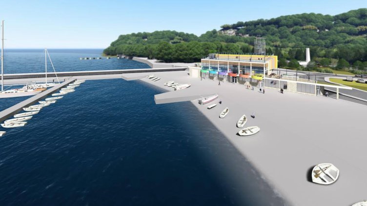 Проект за изграждане на рибарско пристанище в местността Карантината.