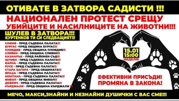Варненци излизат на протест за по-тежки наказания за убийците на животни