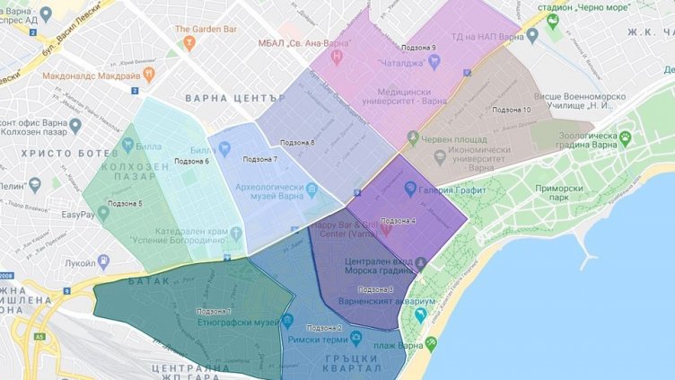 Във Варна: Разширяват още "синята зона", да се готвят "Тракия", "Чайка" и "Погребите"