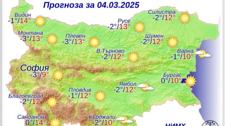 Какво време ни очаква във вторник?