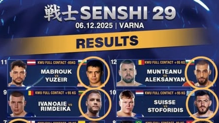 SENSHI 29: Зрелищни нокаути, драматични обрати и силни български победи във Варна