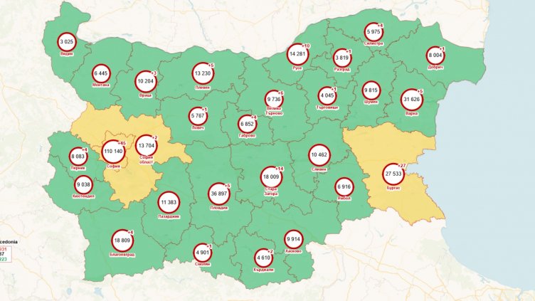 Бургас вече е трайно в жълтата зона