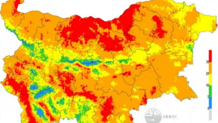 Оранжев код за риск от пожари в понеделник