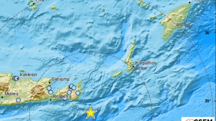 4,2 по Рихтер разлюля остров Крит