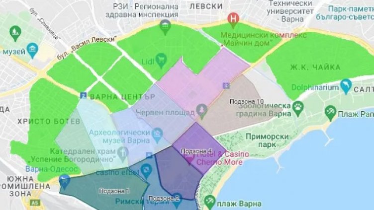 Зелената зона във Варна тръгва от ноември. Плащаме лев за час