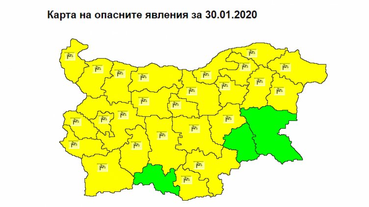 Обявиха жълт код за силен вятър за Варна и региона