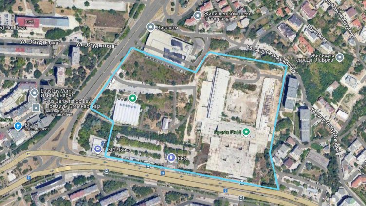 Обособяват ново градско пространство в района на стадион „Арена Варна“